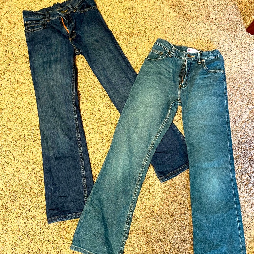 Boys Wrangler Jeans size 12 slim - 2 pairs